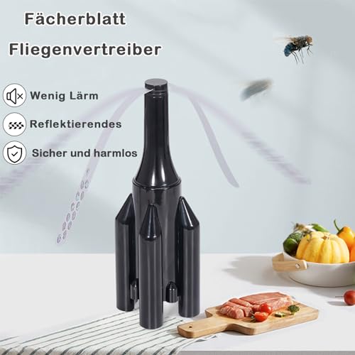 Set of 2 Table Fly Repellent Fans, Fly Repellent Fans, Table Fly Repellent Fans, Table Fly Repellent Flies for Kitchen, Restaurants, Table, Terrace