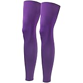 Salome Idea One Pair Compression Full Length Leg Sleeve for Men Women, Running, Basketball