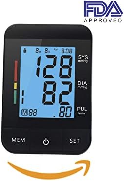 Blood Pressure Monitor, FDA Approved Automatic Digital Upper Arm Style Blood Monitor with Gray Cuff