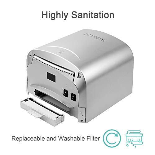 PowerPress 2001 Super Quiet Automatic Electric Hand Dryer Commercial High Speed 95m/s, Silver, Instant Heat & Dry - Thumbnail 4