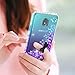 LeYi Compatible with Galaxy J7 Refine/J7 2018/J7 Star/J7 Top/J7 Aura/J7 Aero/J7 Crown/J7 Eon Case with Tempered Glass Screen Protector for Girls, Glitter Case for Samsung J7 V 2nd Gen, Teal/Purple