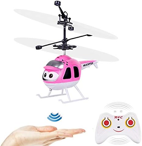 GearRoot Flying Ball Remote Control Helicopter Toy Plane Flying Toys Induction Hover RC Helicopter with Remote Control, Coloful Shining LED for Kids Teenagers Adults Indoor Outdoor Games (Pink)