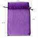 KUPOO Pack of 50PCS 8x12 Inch Organza Drawstring Gift Bag Pouch Wrap for Party/Game/Wedding (Purple)