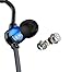 Bluetooth Headphones,Coolcat Music Bluetooth Wireless Sports Gym Excercises Sweatproof Headsets Noise Cancelling In-ear Earbuds With replaceable battery With Mic for Smartphones Devices(Blue)