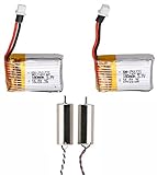 DeeRC 2 PCS 3.7v 180mAh LiPO Battery For MJX X902 black , Clockwise /Anti-clockwise Motors