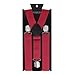 Fashion Accessories Suspenders for Men: Button Pant Braces Clothes Accessory with Elastic, Y Back Design - Regular and Tall Sizes, Burgundy