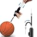 Inflator Ball Pump & Bike Pump, Dual Action Air Pump with 3 Needles, 2 Nozzles and 2 Bike Tire Valve Adapter for Soccer Ball, Basketball, Volleyball, Balloons, Bicycles (Presta & Schrader Valve)