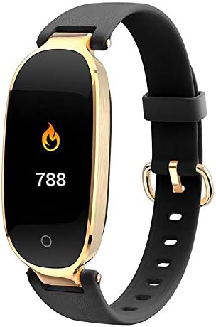 Beauenty Lady Smart Wristband watch Sport Heart Rate bracelet fitness sport activity tracker woman super stylish Black/Gold