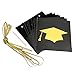 OULII Graduation Banner for Graduations Party Decorations 1313CM Gold Gilding I'M DONE with 3M Golden Ribbon Plastic Threader