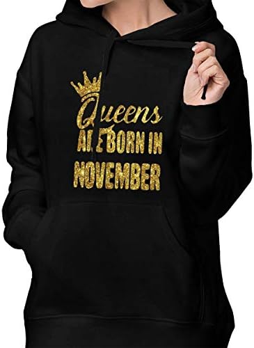 Goldsmith Sally Queens are Born in November Women's Pullover Hoodie Hooded Sweatshirt Sweaters with Pocket