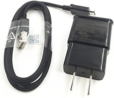 USB Charger 2A 5V AC/DC 2.0 Amp Travel Wall/Home Wall Charger BLACK Travel Adapter + Micro USB Data Cable BLACK Charger Cable For Cell Phones By KRONU