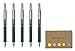 Pilot Hi-Tec-C SlimKnock 03 Retractable Gel Ink Pen, Micro Fine Point 0.3mm, Black Ink, 5-Pack, Sticky Notes Value Set
