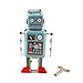 Catnew Cute Vintage Mechanical Clockwork Wind Up Metal Walking Robot Toy Children Kids Gift