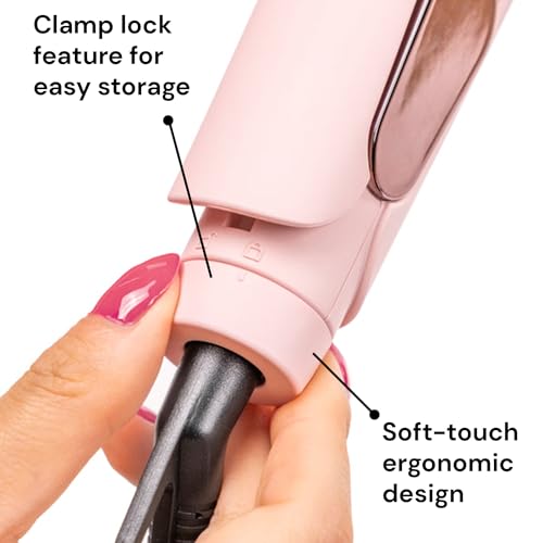 L'ANGE HAIR Le Titane Titanium Flat Iron | Hair Straightener with Curved Edges for Versatile Styling | Dual Voltage Flat Iron with Infrared Heat & Adjustable Temperature | 1.25