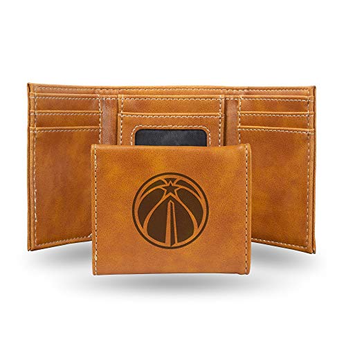 Rico Industries Laser Engraved Trifold Wallet, Washington Wizards