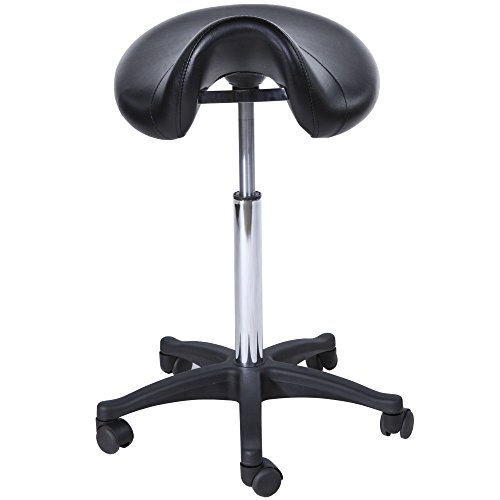 Salon Beauty Equipment Saddle Stool W/ Handle ST-01BLK