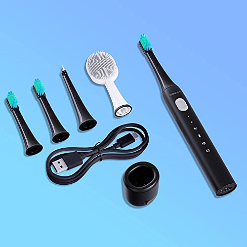 Cepillos-de-Dientes-Electricos-HOMSCAM-Cepillo-de-Dientes-SonicoIPX7-Impermeable-Cepillo-Electrico-Dientes-con-5-ModosCarga-4-Horas-por-30-Dias-4-Cabezas-de-Cepillo-1-Cepillo-de-Limpieza-Facial