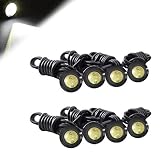 HOTSYSTEM Eagle Eye LED Light Bulbs 9W DC12V 18mm for Off-Road Car ATV Camper Trunk Motorcycle Day Time DRL License Plate Turn Signal Stop Parking Tail Reverse Fog Trunk Backup Light (White,8-Pack)