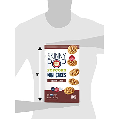 SkinnyPop Cinnamon & Sugar Popcorn Mini Cakes, 4ct, 5oz Grocery Size