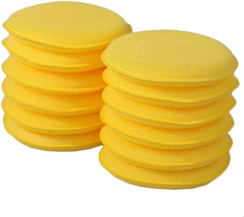 Fancasen 12 x Waxing Polish Wax Foam Sponge Applicator Pads For Clean Car Vehicle Glass