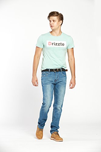 Drizzte Mens 59'' Plus Size Big & Tall Elastic Fabric Braided Belt Black