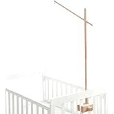 Baby Crib Mobile Arm - 33.5 Inch Wooden Mobile Arm Adjustable Mobile Holder for Crib Mobile Hanger Baby Crib Attachment Nursery Decor