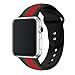 HandyGear Sport Band Compatible Apple Watch, Premium Sport Durable Soft Silicone Bracelet Strap Replacement Band iWatch Series 1, Series 2, Series 3, Series 4 (42MM/44MM M/L Black Green Red)