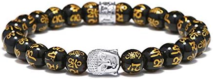 DUOJINZ Round Beads Jujube Buddha Bracelet Letter Runes Om Mani Padme Hum Runas Braclet For Men Women Armband Jewelry Er