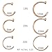 20G Rose Gold Flat Disc Nose Hoop 316L Surgical Steel Ring