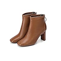 YSNJL Women Casual Shoes Martain Boots Ankle Boots High Heeled Boot(Bronze1 Lable 36/5.5 B(M) US Women)