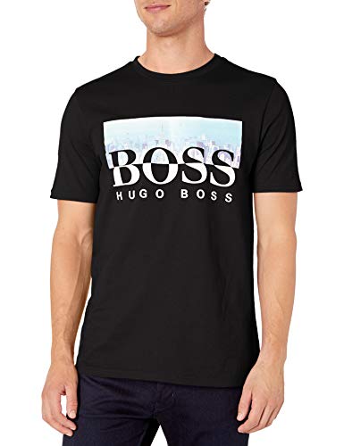Hugo Boss BOSS Men's Tee 7 Logo Print T-Shirt, Black, M