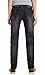 PHISOCKAT Men's Zipper Deco Stretch Jeans with Broken Hole 42 Black