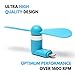 Premium Pocket Size Portable Cooling Fan For Apple 8 Pin Lighting Devices - Suitable For iPhone 5, 5s, 6, 6s, 6s+, iPod Touch and iPad (Blue)