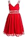 FAIRY COUPLE Girl's Jeweled Surplice Knee Length Party Dress K0157