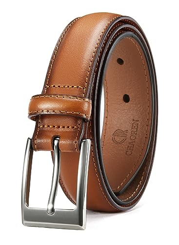 CHAOREN Mens Belts Leather - Black Belt Men 1 1/8" Mens Dress Belt - Perfect Companion to Mens Shoes