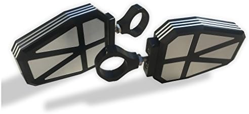 WD Electronics Billet Aluminum Side Mirrors 1.75 Tube Clamp for UTV Polaris RZR Arctic Cat Wildcat Yamaha YXZ
