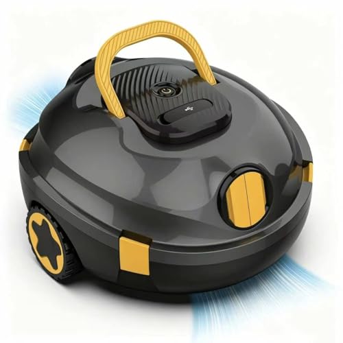 Robot Nettoyeur de Piscine sans Fil | Aspirateur de Piscine Automatique, 120 Min d'autonomie, Auto-Stationnement & Ultra Léger | Robot pour Piscine Hors-Sol ou Enterrée à Fond Plat jusqu'à 110 m²(n)