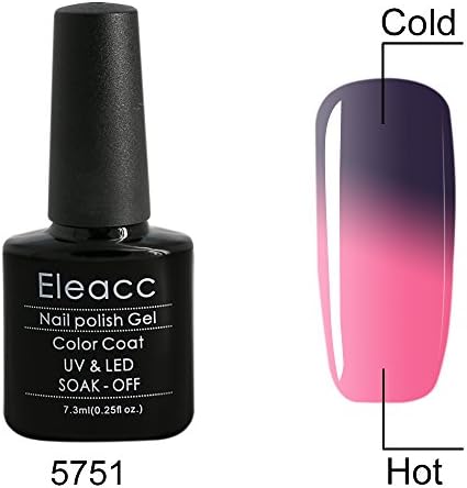 Eleacc Temperature Changing Colour Nail Lacquers Soak Off UV LED Gel Polish Gelpolish 7.3ml (5751)