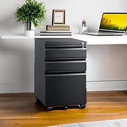 DEVAISE 3 Drawer Mobile File Cabinet with
