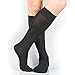 Y2Y2 3 Pairs Men's Knee-High Dress Socks/Black x3 / Big and Tall Shoe Size (13-15)
