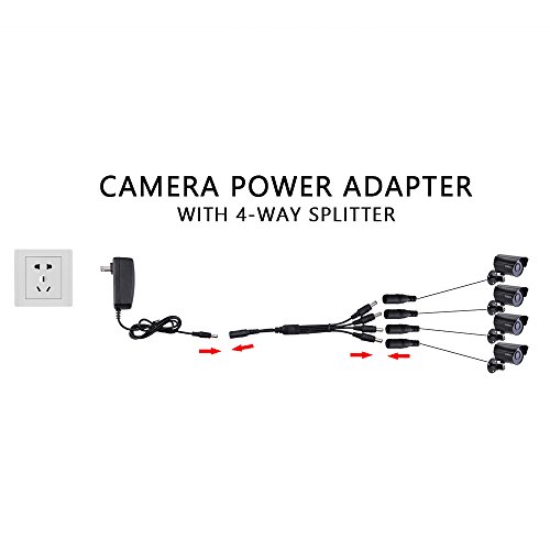 image for HISVISION Security Camera Power Supply Adapter 12V 2.5A 100V-240V AC t