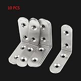Smart&Cool ® Stainless steel angle code right angle, 4 hole, 18mm x 40mm x1.7mm（thick） 10Pcs