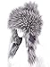 Futrzane Faux Fox Fur Winter Trapper Hat Women Russian Style Pompom