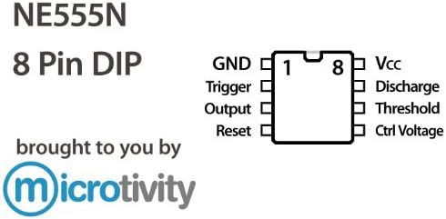 microtivity Pack of 1 NE555 Timer IC