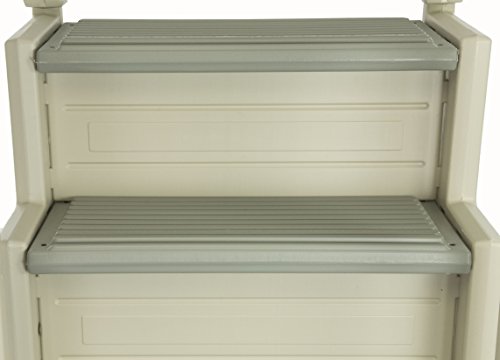 Confer Staircase Style Above Ground Pool Steps Warm Grey - STEP-1-X