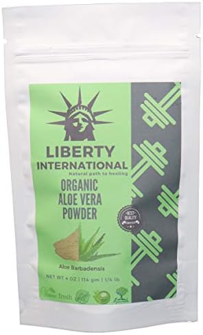 Liberty International Organic Herbal Aloe Vera Powder For Smooth Hairs & Soft Skin Skin & Hair Care (114G) Certified NT2961