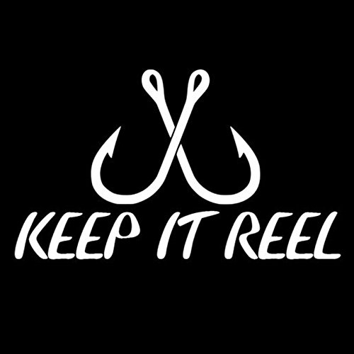 DecalDestination Keep It Reel Fishing Decal White Choose Size Handmade