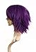 Futuretrend40cm Layered Filp Out Heat-resist Theater Cosplay Wig-purple