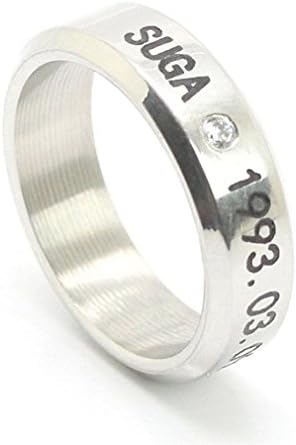 KPOP BTS Ring Fashion Stainless Steel SUGA Bangtan Boys Finger Ring