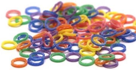 JES Orthodontics Intraoral Neon Elastic for Braces, 3/16" Light 2.5 Oz. Multicolor Dental Rubber Bands (Bag of 100 Elastic)